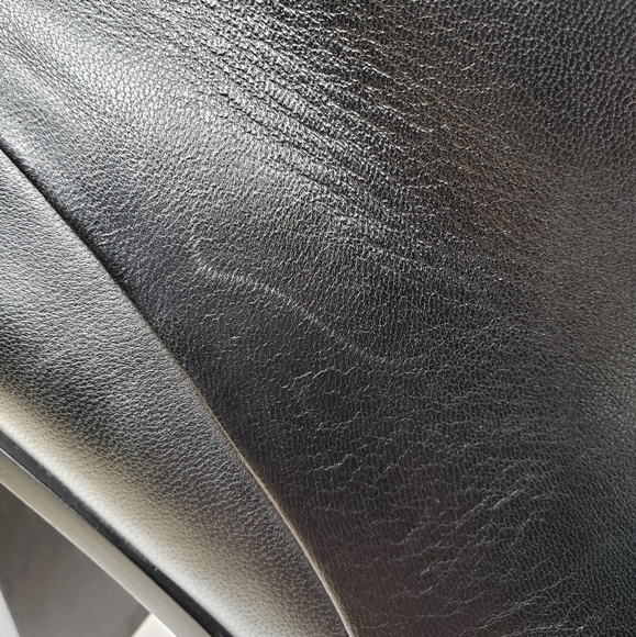 Sarto Vallah Black Leather Square Toe Booties - Picture 10 of 11